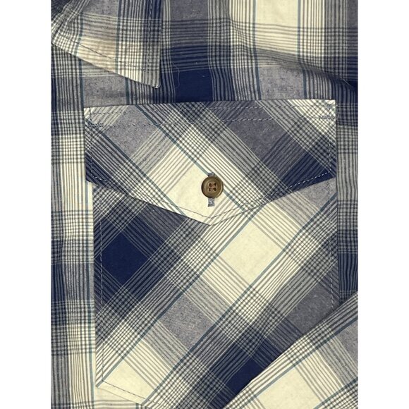 Wrangler Men’s Blue Plaid Long Sleeve Button-Up Shirt Size 3XL - Picture 9 of 9